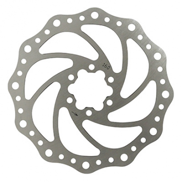 DISQUE DE FREIN VTT 6 TROUS P2R 160mm ECO ARGENT