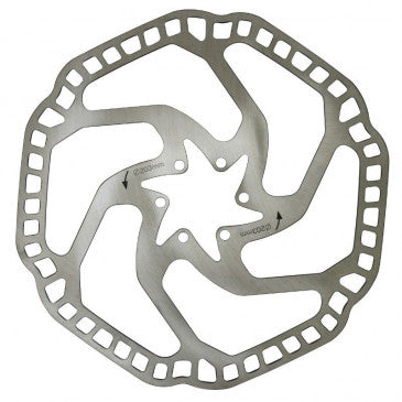 DISQUE DE FREIN VTT 6 TROUS NEWTON BRAKCO COMPATIBLE SHIMANO ET AUTRES 203mm ARGENT