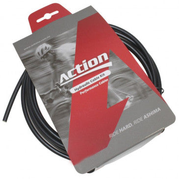 DURITE FREIN DISQUE NEWTON NOIR 2.5m (KIT COMPLETS AVEC FIXATIONS) UNIVERSEL POUR SHIMANO ET AUTRE FREIN - GAINE HYDRAULIQUE -