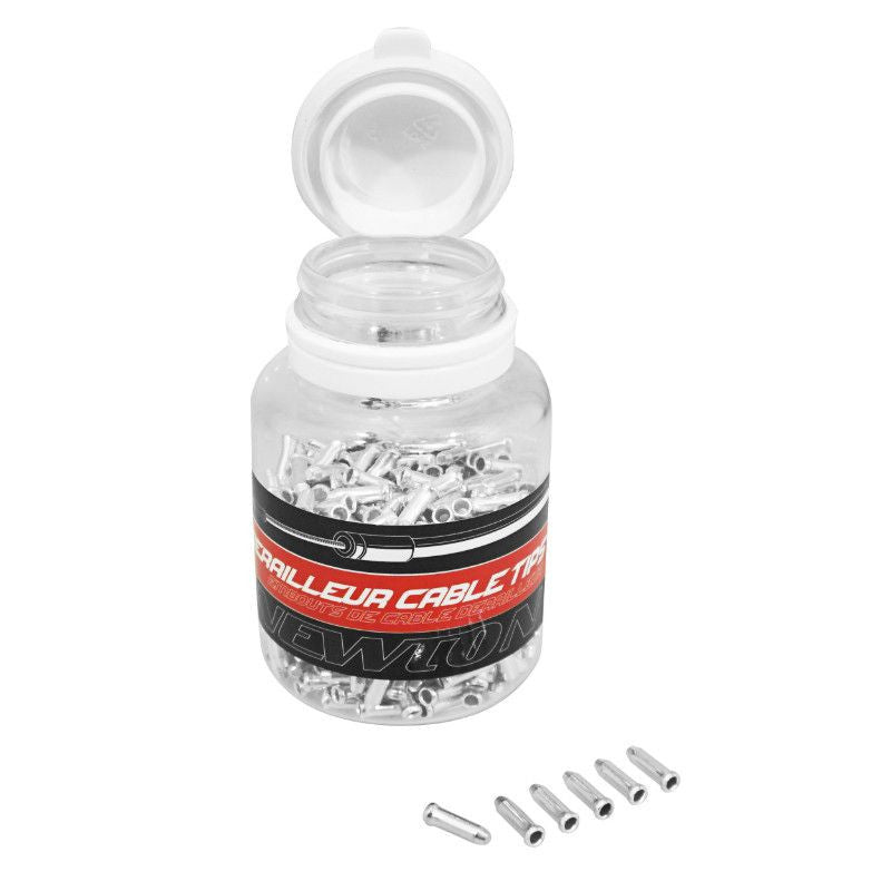 EMBOUT DE CABLE DERAILLEUR 1,5/1,8mm ARGENT (BOITE DE 500)