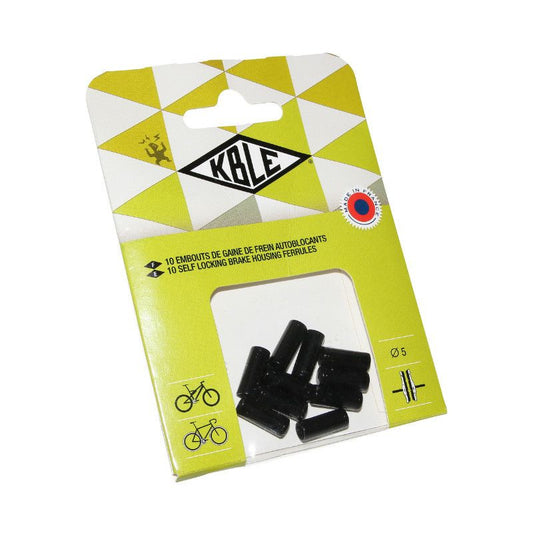 EMBOUT AUTOBLOCANT POUR GAINE 5 MM NOIR (SACHET DE 10 PIECES)