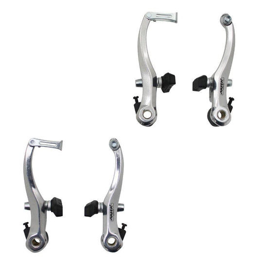 ETRIER FREIN VTT/CITY V-BRAKE ALU ARGENT (2 PAIRES) 110MM COMPATIBLE GARDE-BOUE