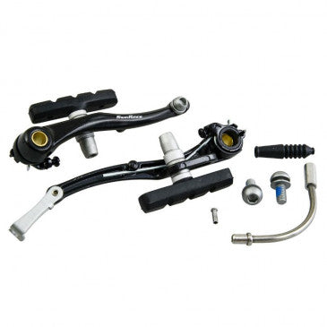 ETRIER FREIN VTT/CITY V-BRAKE ALU SUNRACE NOIR ARRIERE 110MM COUDE 135° (VENDU A L'UNITE)