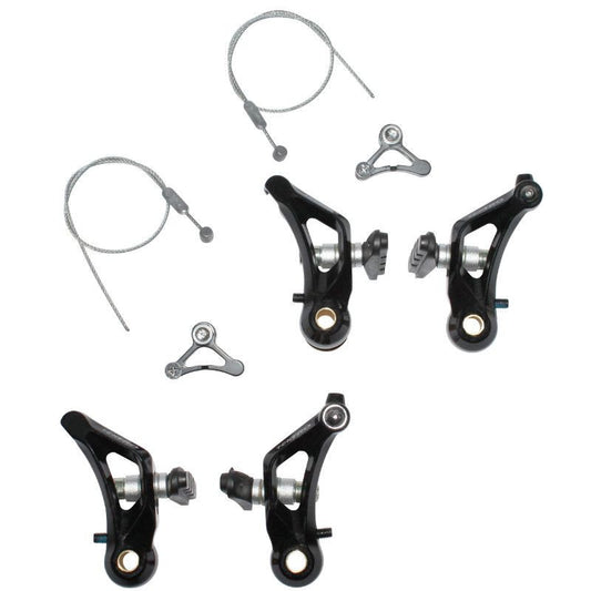 ETRIER FREIN VTT/CYCLO-CROSS P2R CANTILEVER AVANT + ARRIERE ALU NOIR (2 PAIRES)