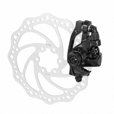 ETRIER FREIN VTT DISQUE MECANIQUE AVANT/ARRIERE ADAPTABLE AVANT 160 ET ARRIERE 140mm (AVEC DISQUE) (VENDU A L'UNITE)