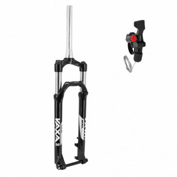 FOURCHE VTT 29 " ZOOM 868S A RESSORT NOIR REGLABLE/BLOCABLE AVEC MANETTE AU CINTRE DEB. 100MM POUR AXE TRAVERSANT BOOST 15-110 PIVOT LISSE CONIQUE 1''1/8-1"1/2 EXTERIEUR COMPATIBLE DISC
