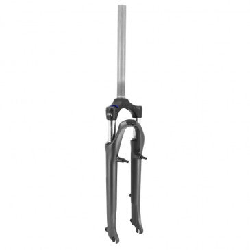 FOURCHE VTC 28" SUNTOUR NEX DS HLO GRIS FONCE 63mm POUR V-BRAKE PIVOT LISSE 1"1/8-28,6 EXTERIEUR - BLOCAGE SUR FOURCHE