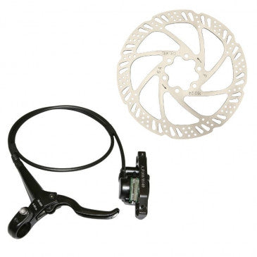 FREIN A DISQUE VTT HYDRAULIQUE TEKTRO AURIGA 2.85 NOIR AVANT POST MOUNT AVEC DISQUE 160mm ET ADAPTATEUR (KIT) UTILISE LES PLAQUETTE DEORE