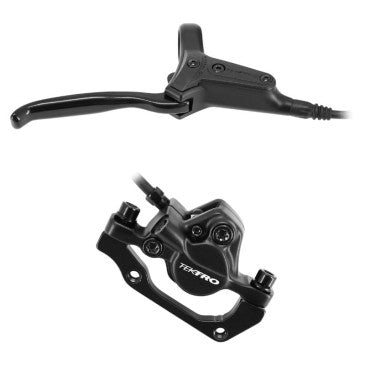 FREIN A DISQUE VTT HYDRAULIQUE TEKTRO M282 NOIR ARRIERE SANS DISQUE 160mm ET ADAPTATEUR (KIT) - IDEAL POUR JUNIOR/PETITES MAINS COLLIER REGLABLE (EMBALLAGE OEM)