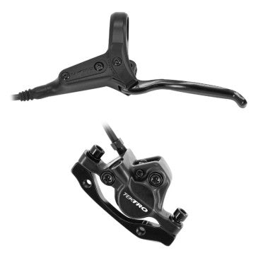 FREIN A DISQUE VTT HYDRAULIQUE TEKTRO M282 NOIR AVANT SANS DISQUE 160mm ET ADAPTATEUR (KIT) - IDEAL POUR JUNIOR/PETITES MAINS COLLIER REGLABLE