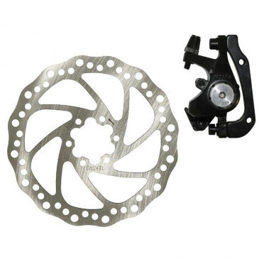 FREIN A DISQUE VTT MECANIQUE AR (ETRIER + DISQUE) 160mm POST MOUNT + ADAPTATEUR INTERNATIONAL COMPATIBLE AR 160mm et VA 180mm