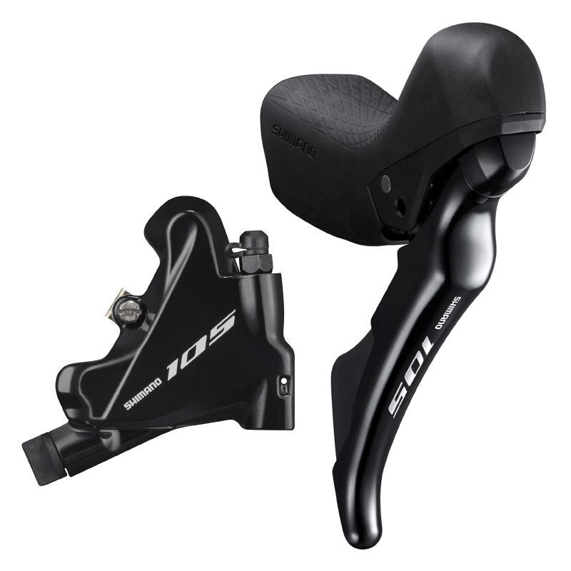 FREIN A DISQUE ROUTE HYDRAULIQUE SHIMANO 105 ARRIERE 11V. R7000/7020 DOUBLE NOIR (LEVIER/MANETTE AVEC ETRIER BR-R7070+DURITE ASSEMBLE 1700mm)