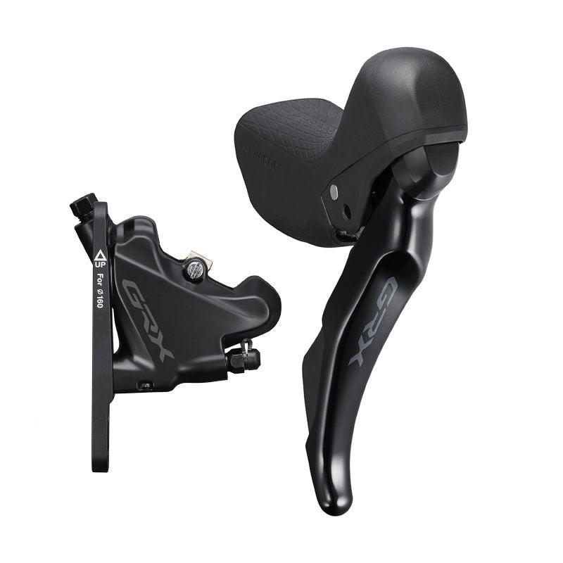 FREIN A DISQUE ROUTE HYDRAULIQUE SHIMANO GRX400 ARRIERE/DROIT 10V. GRAVEL DOUBLE NOIR (LEVIER/MANETTE AVEC ETRIER BR-R7070+DURITE ASSEMBLE 1700mm)