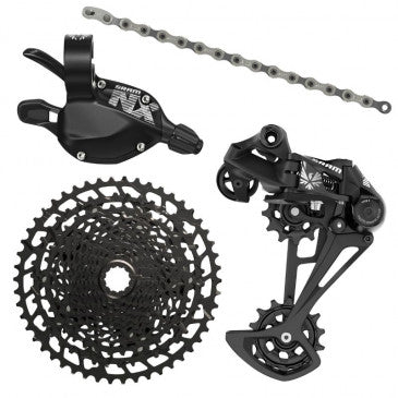 KIT SRAM NX EAGLE 12V. AVEC MANETTE, DERAILLEUR, CASSETTE 11-50 ET CHAINE 120 MAILLONS