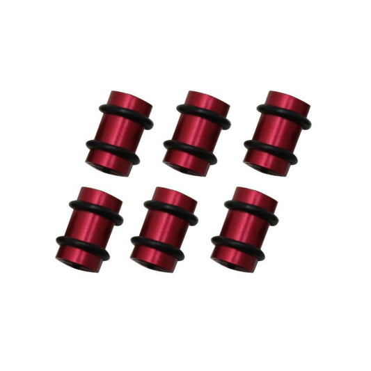 O RING DERAILLEUR VTT ALU ROUGE (KIT DE 6 PIECES)