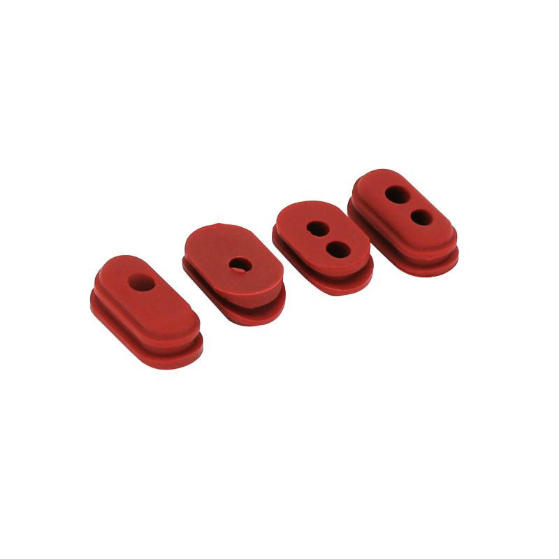 SUPPORT/PASSE CABLE TROTTINETTE POUR XIAOMI M365, ESSENTIAL, 1S, PRO, PRO 2 SILICONE ROUGE (VENDU PAR 4)