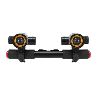 ECLAIRAGE/PHARE A LED POUR TROTTINETTE XIAOMI RECHARGEABLE USB ET REGLABLE (x2) (AVEC FIXATION)