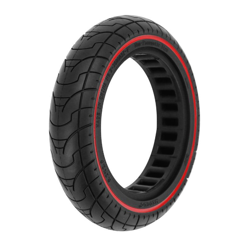 PNEU TROTTINETTE 9.2 X 2.00 NID NOIR LISERET ROUGE TR - PNEU PLEIN