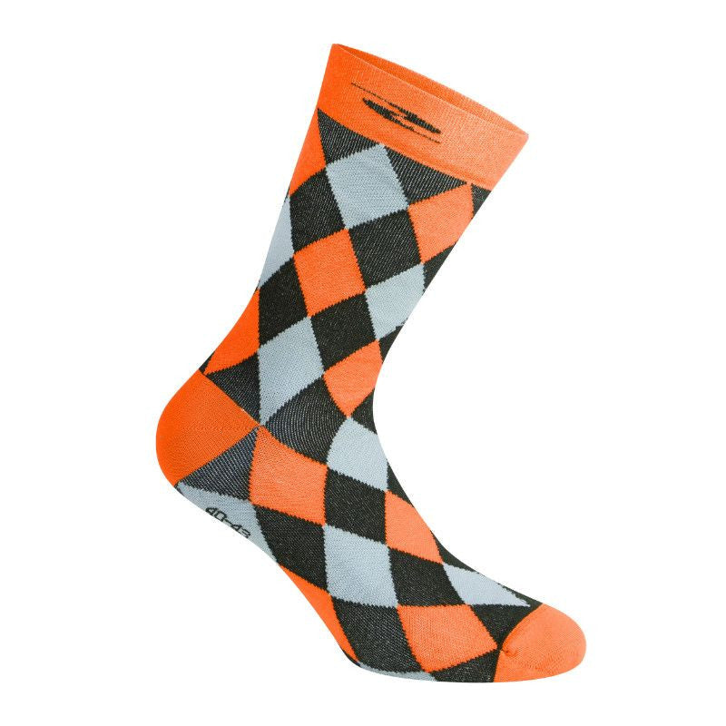 Chaussettes damier orange