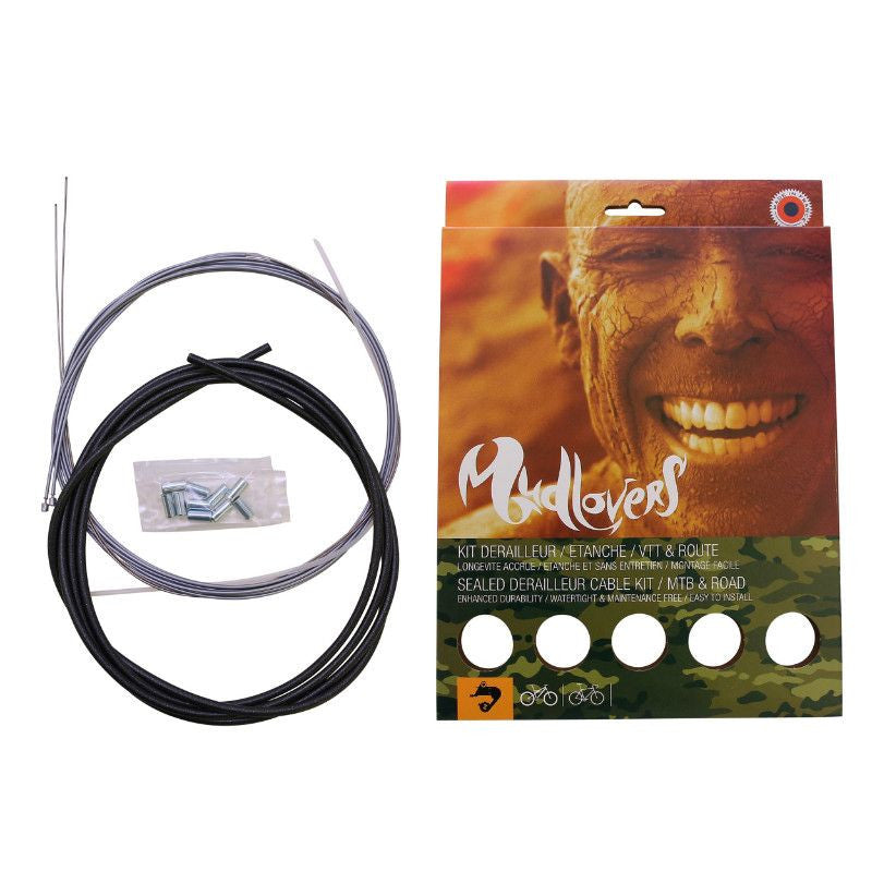 TRANSMISSION DERAILLEUR TRANSFIL MUD LOVER ETANCHE (KIT TRANSMISSION 2CABLES/2 GAINES)