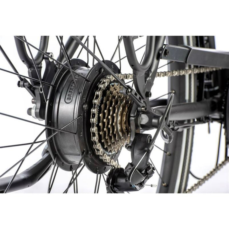 VELO ELECTRIQUE/VAE CITY 26 LEADER FOX LATONA 2022 MIXTE NOIR MAT 7V MOTEUR ROUE AR BAFANG 36V 45Nm BATTERIE 13Ah